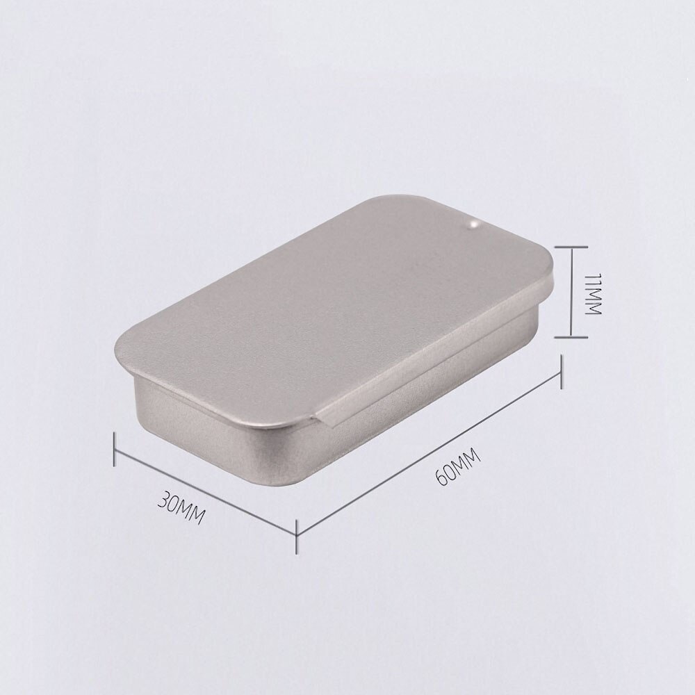 1Pcs 51*10*26mm Mini Iron Box Slide Cover Storage Box Wedding Jewelry Pill Cases Portable Tin Boxes Container Home Storage: H