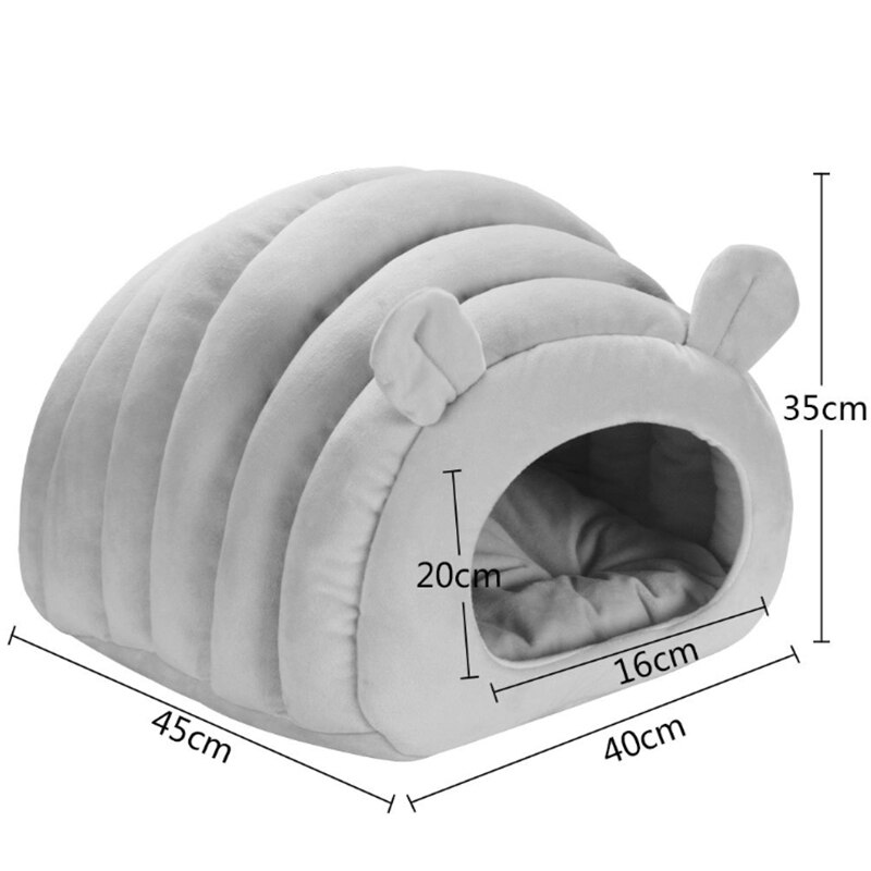 Pet Cat House Dog Bed Caterpillar Kennel Hamster Cotton Soft Bed Puppy Cave Warm Sleeping Bed Winter Closed Pet Nest