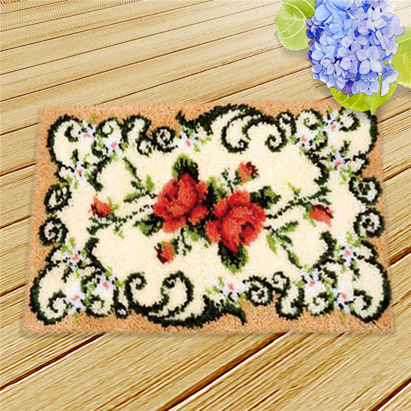 Prajna mignon animaux tapis couture loquet crochet Kits toile tricot tapis crochet point de croix Fomiaran pour couture bricolage Handmades: Blue