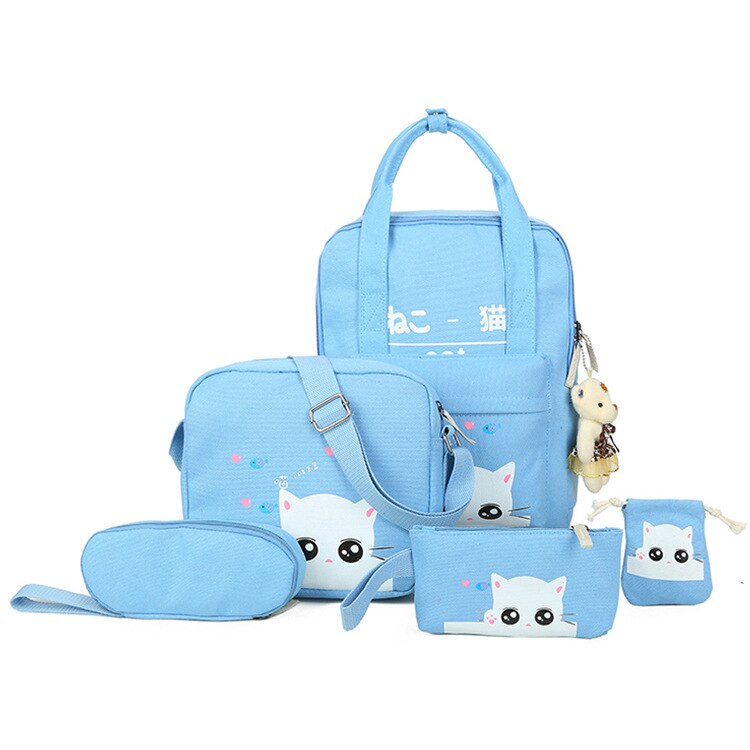 Satchel school bags 4 set /pcs School orthopedic satchel Backpacks for children School bag for girls mochilas escolares infantis: 06