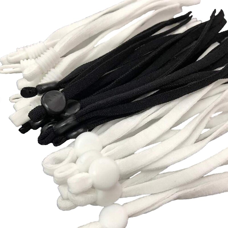 100 st sömnad elastisk band sladd med justerbar spänne stretchy mask öronband nyckelband öronmuff rep diy tillverkning leveranser