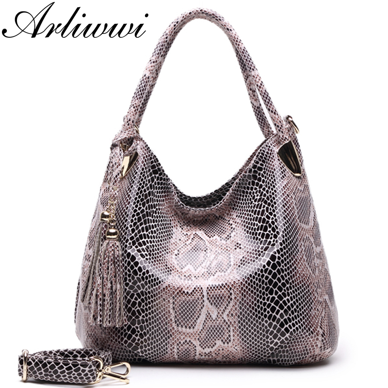 BIG *Individual Snake Large Capacity Lady Bags Tassel Embossed PU Leather Cross Body Handbags Women GPY01