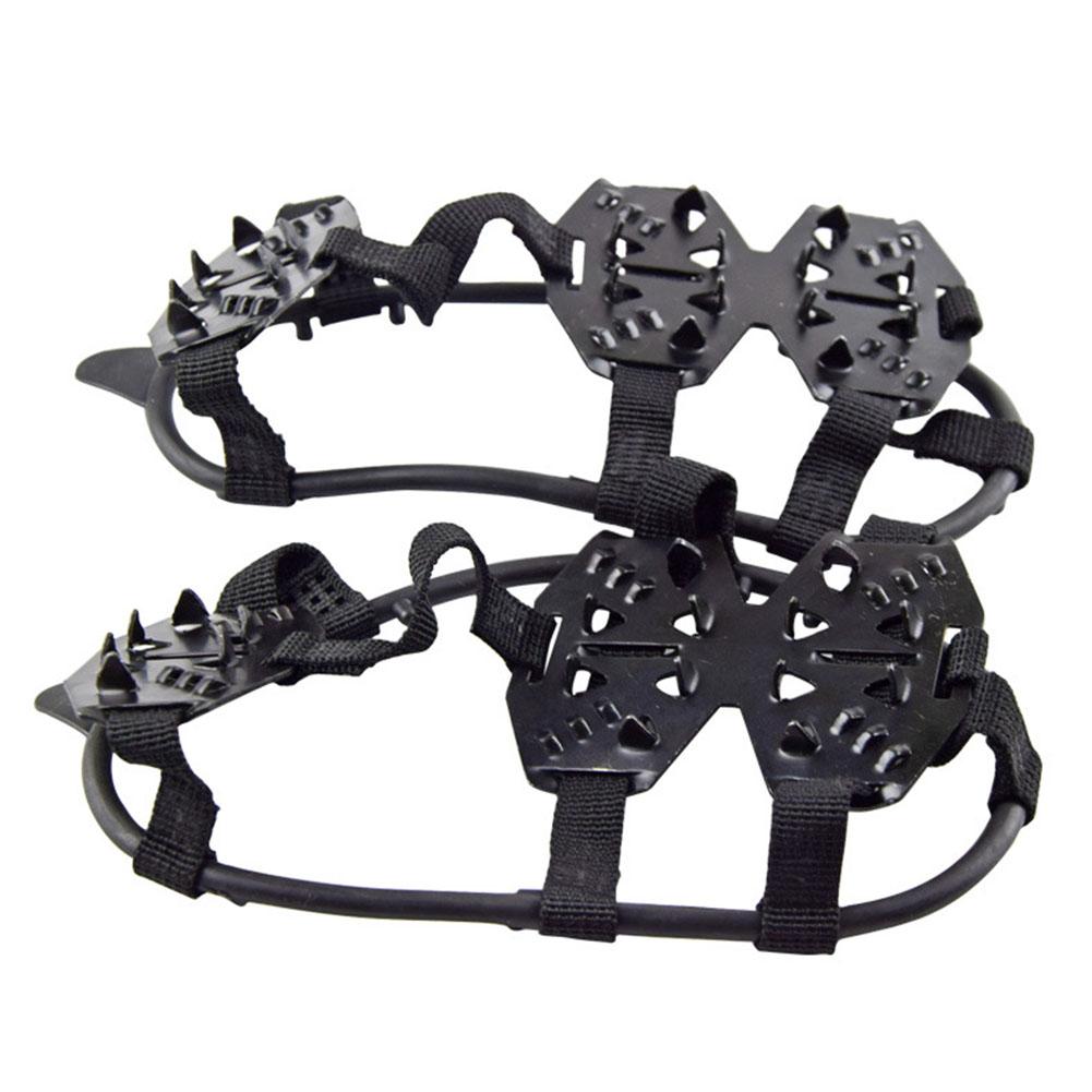 Antislip Schoen Cover 24-Tooth Anti-Slip Kramp Sneeuw Schoen Cover Winter Sneeuw Ijs Klimmen Schoen spikes Ice Grips Cleats Stijgijzers: 41