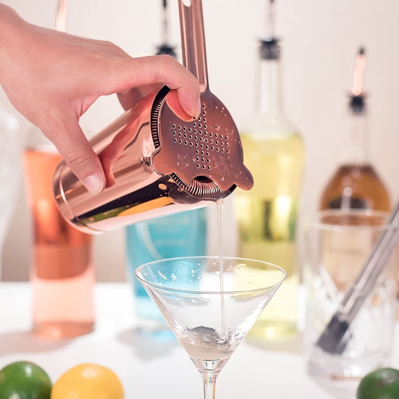 11- delt bartender sæt cocktail boston shaker barware sæt inkluderer 28 og 18 oz,  cocktail si sæt, dobbelt jigger: Default Title