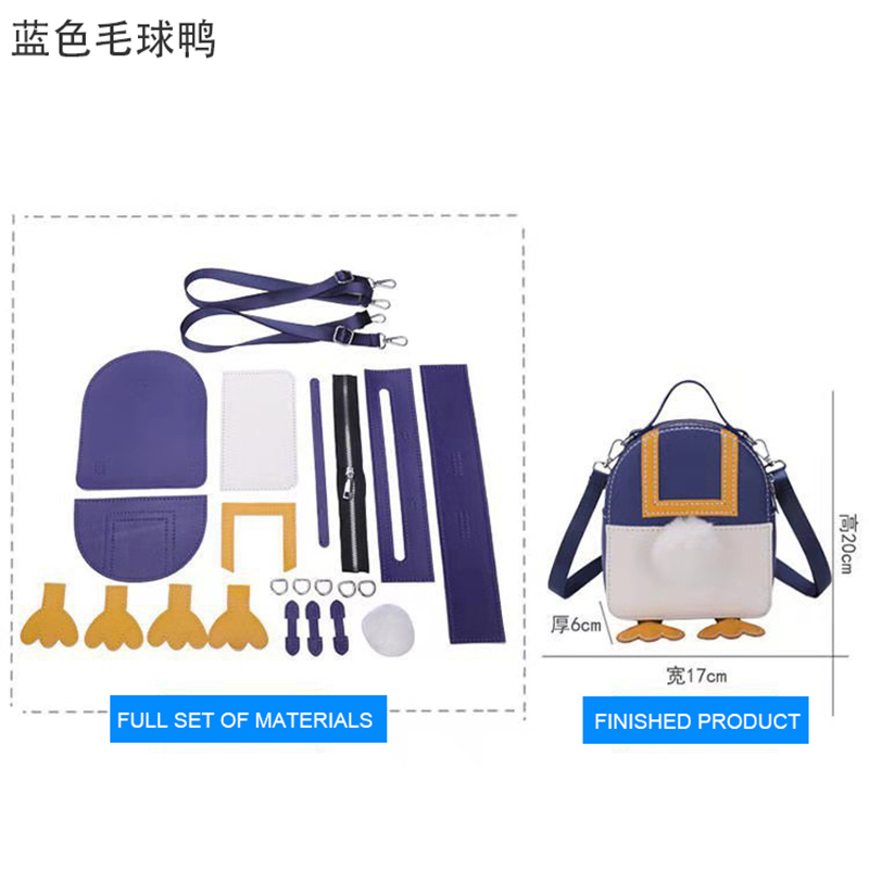 Leuke Boog Tas Maken Diy Materialen Handwerk Tas Self-Made Lederen Accessoires Beginners Self-Made Schoudertas Naaien levert: BlueDuck