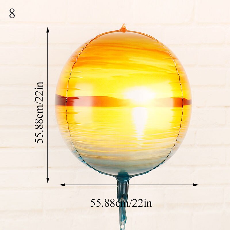 4D Stereoscopic Cartoon Foil Balloons Astronaut Spaceship Rocket Earth Foil Balls Birthday Party Decorations Kids Funny Balloon: 8