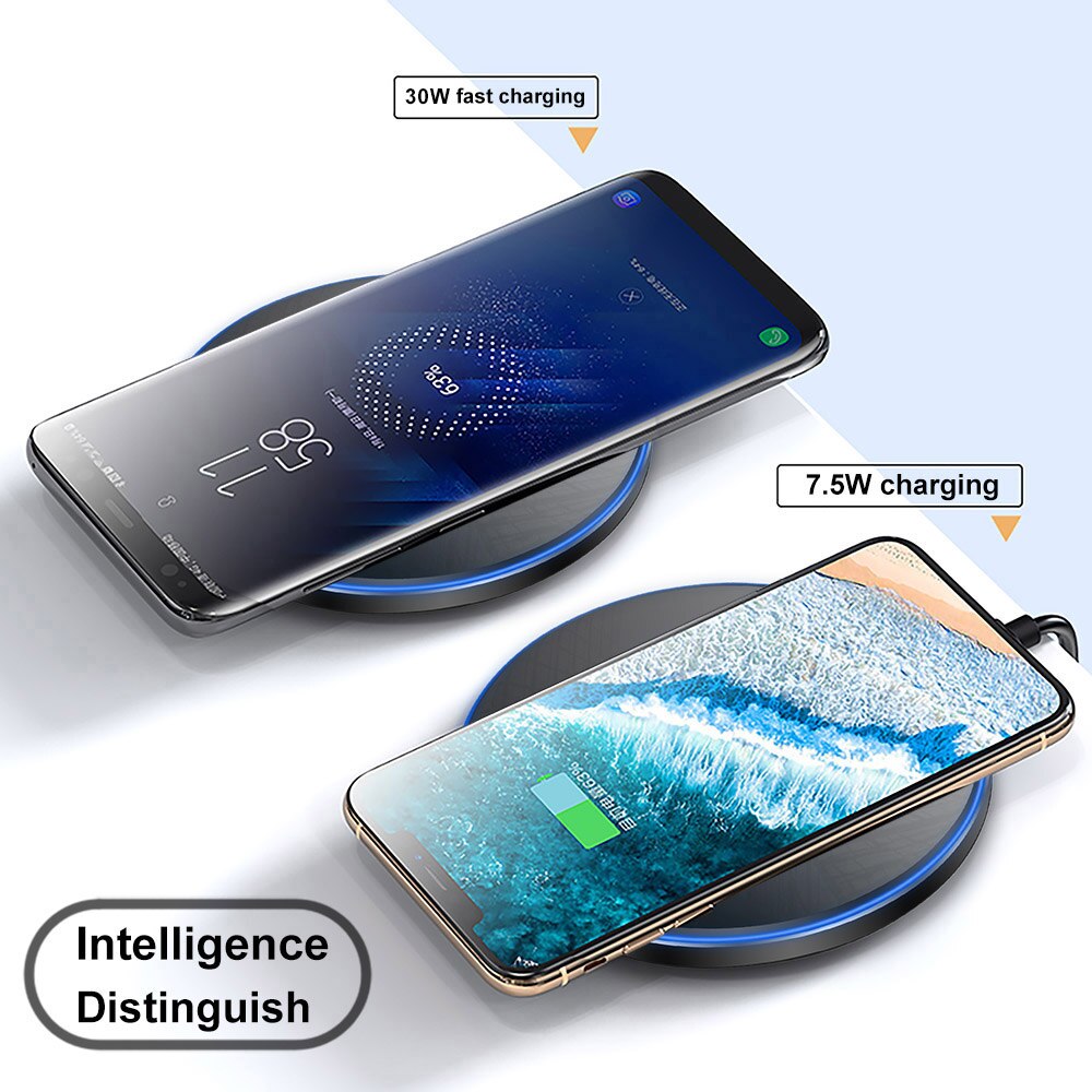 FDGAO-cargador inalámbrico para móvil, cargador inalámbrico rápido de 30W para Samsung S20, S10, Note 20, iPhone 12 Pro Max, 11, 8, X, XS, XR, Xiaomi Mi 10, 9, Huawei Mate 40 Pro