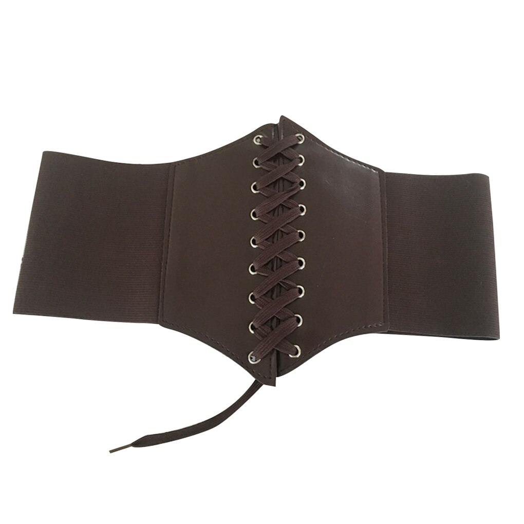 Korset kvinder ultra bredt bælte pu læder elastisk slankende kropsbælte til kvinder damer bredt taljebånd tøj kvindelig indretning: Nr. .4