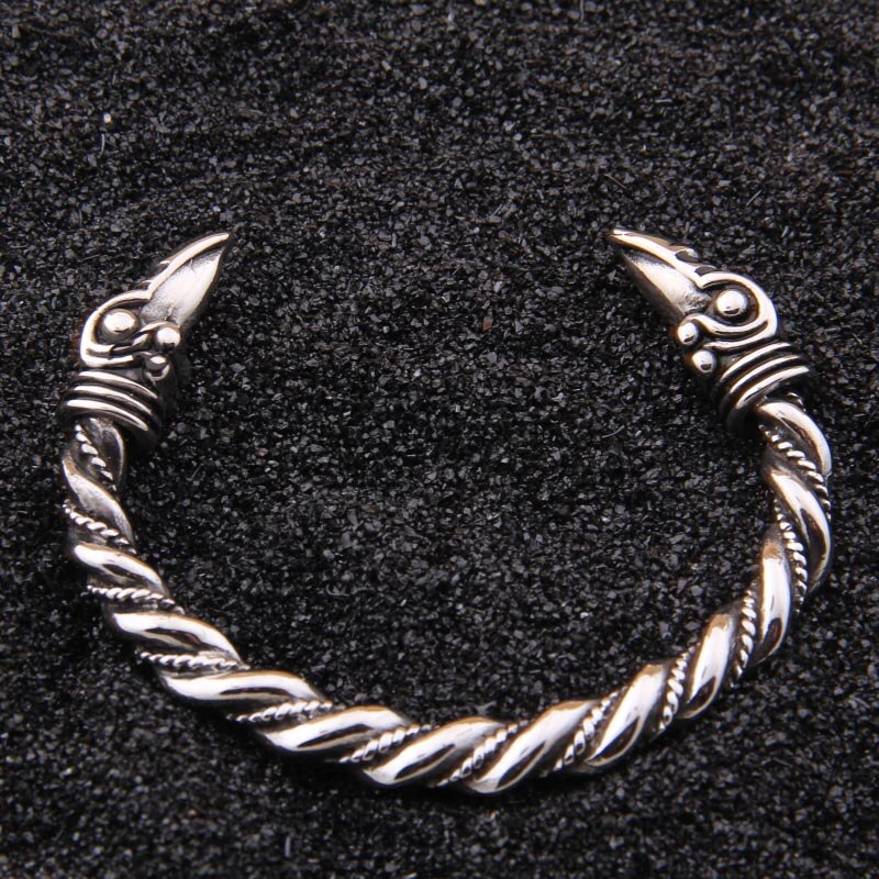 Rustfrit stål ravn armbånd indiske smykker tilbehør viking armbånd mænd armbånd manchet armbånd til kvinder armbånd: Stil 1no kasse