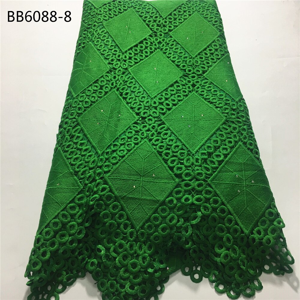 Dentelle africaine de cordon de couleur dorée, tissu de pour mariage nigérian, 5 yards: 8