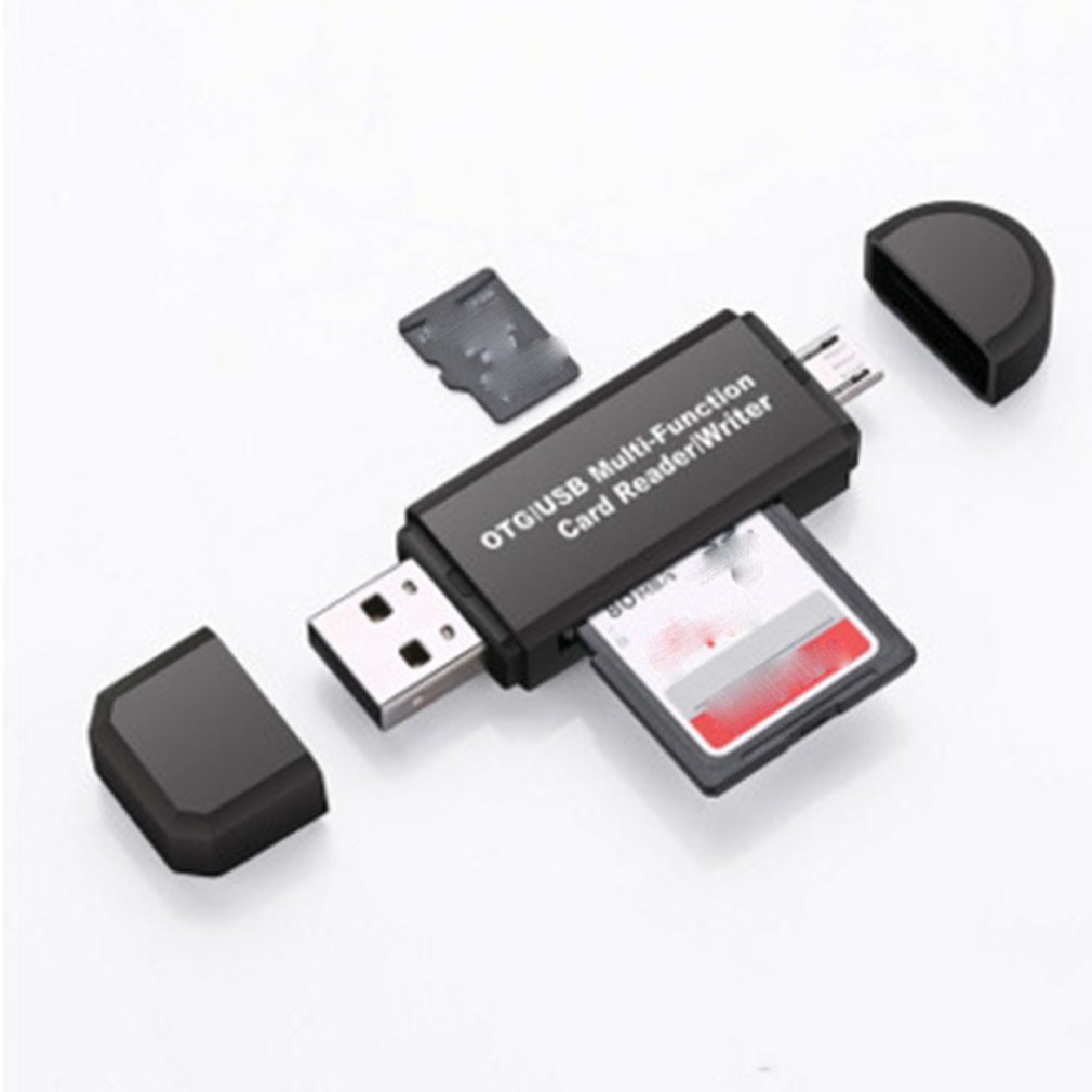 3 in -in-1 usb 2.0- kaartlezer voor computers, multi-desk kaartlezer, multifunctionele otg-kaartlezer met hoge snelheid, tf/beveiliging, digitaal voor android-computers