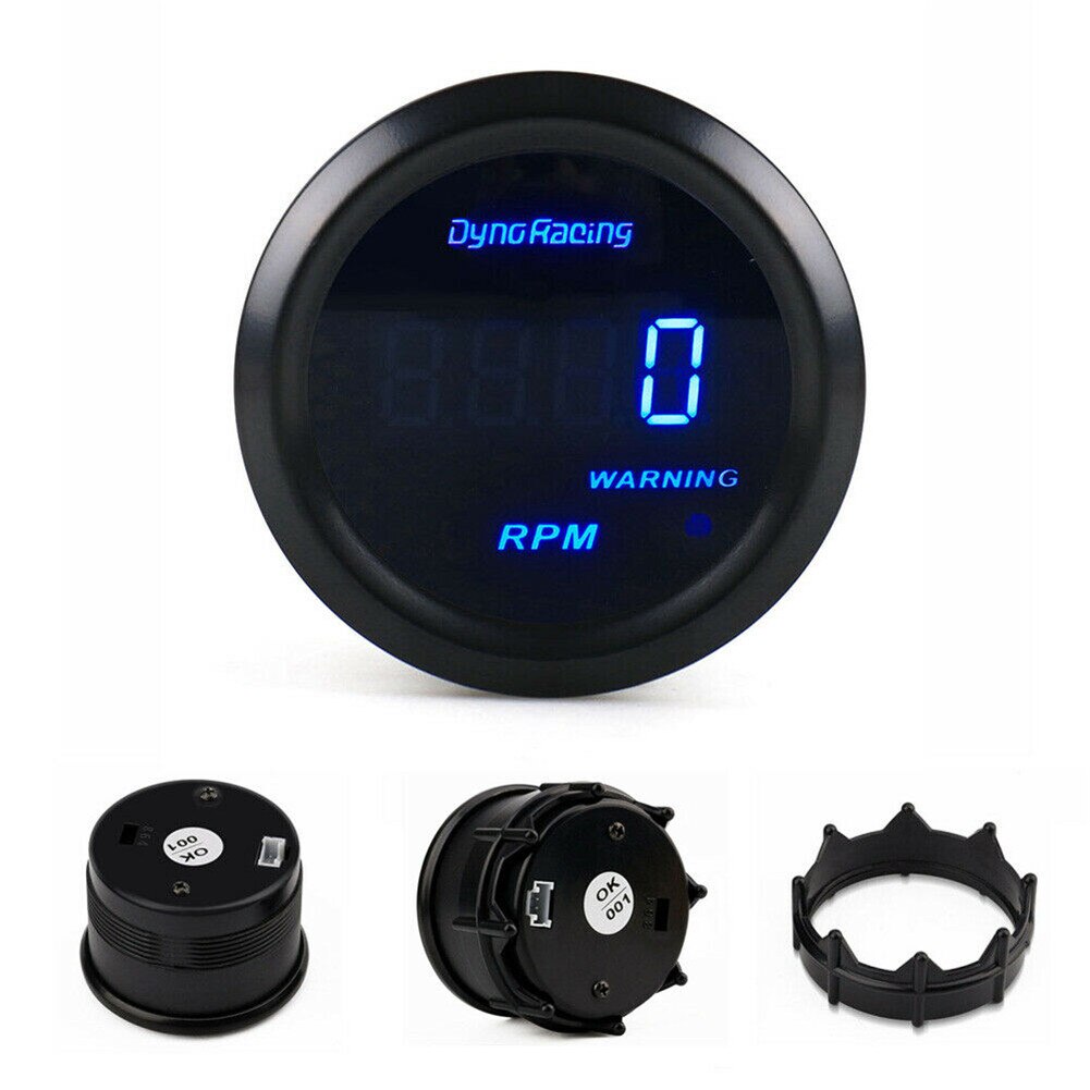 2" 52mm Car Tachometer Gauge Auto Gauge Meter 0-9999 RPM Tacho Blue LED Digital Display TAC 12V RPM gauge Digital tachometer