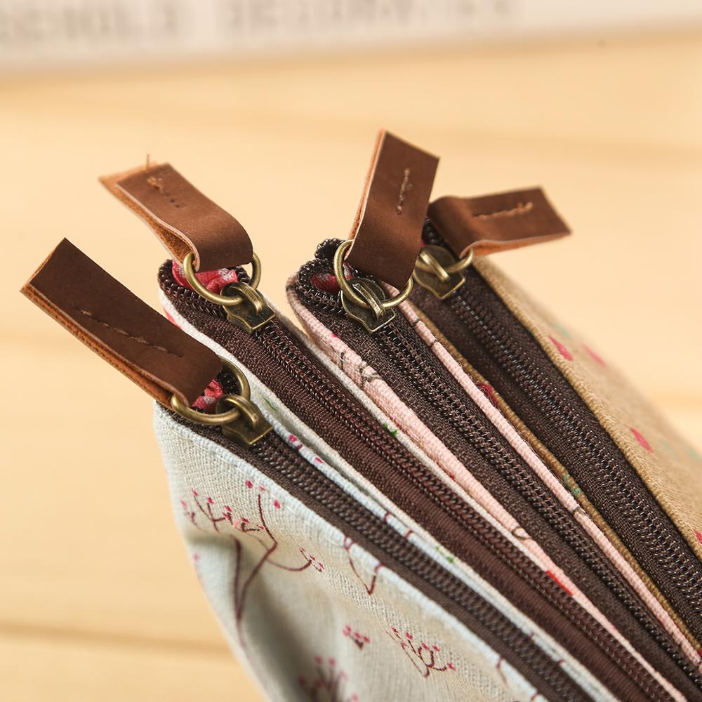 ¡Novedad de ! estuche bonito para lápices Kawaii con de flores y flores, bolsas de tela con cremallera para bolígrafos, suministros escolares para estudiantes