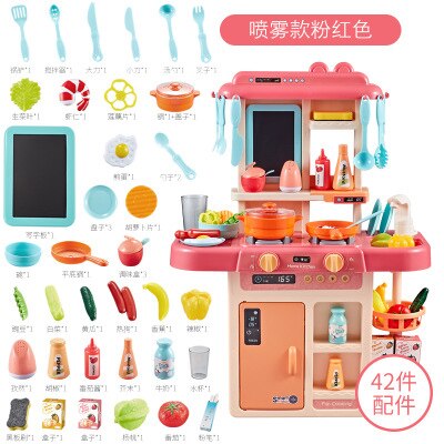 Med vandfunktion vandhane stor størrelse køkken plast foregiver legetøj børnekøkken madlavning legetøj børnelegetøj  d181: Type c (42 stk) ingen kasse