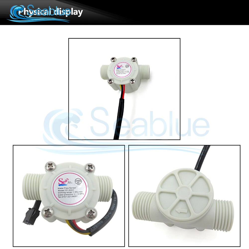 YF-S201 Meter Flowmeter Counter Sensor Control Effect Flowmeter Hall 1-30L/min For Arduino 1/2&#39;&#39; Water Flow Sensor Switch 5-15V
