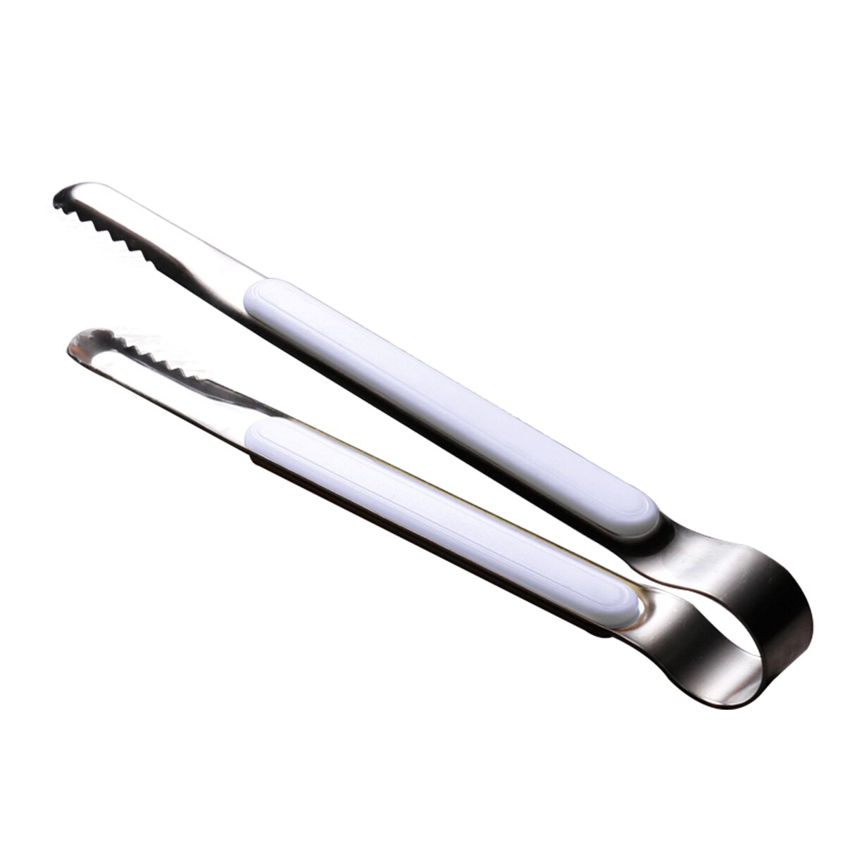 Koreanische edelstahl 26CM Grill Clip multifunktionale brot Clip Grill Clip Buffet Clip Steak lebensmittel: Weiß