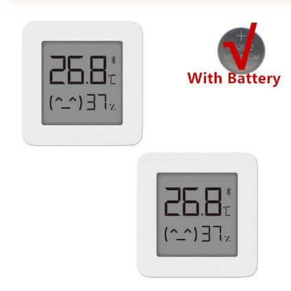 Xiaomi-termómetro Digital Mijia 2 con Bluetooth, higrómetro inteligente inalámbrico con pantalla LCD, Sensor de humedad y temperatura: 2 PCS