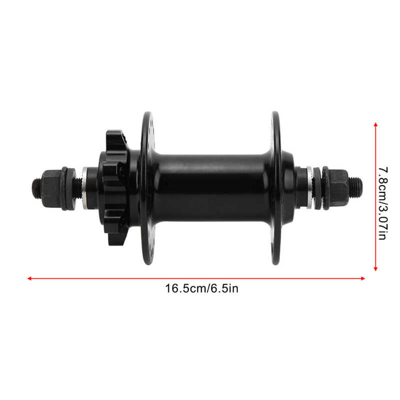 Bicycle Hub 18 Holes Aluminum Alloy Mountain Bike Hub Axle Bicycle Bearing Hub Axle Replacement Parts 16.5cm/19cm: 16.5 x 7.8 cm
