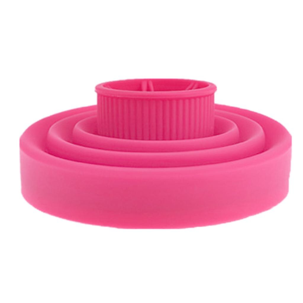 De silicona plegable cubierta para secador cabello ondulado y rizado secador de difusor lavable: Pink