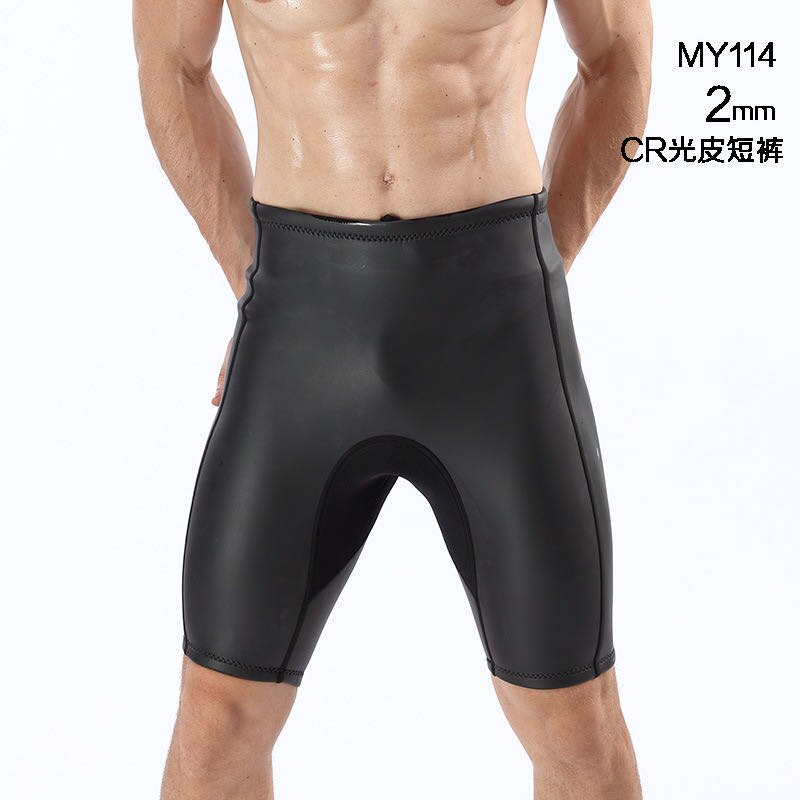 CR Smooth Skin Neoprene Wetsuit Men Triathlon Diving Suit 2mm Mens Rubber Clothing Water Proof Surfing Shorts Pants: A3 / XS