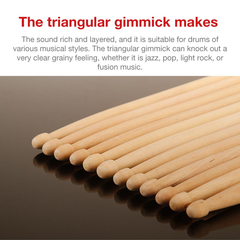 1Pair 7A/5A Durable Drumsticks Silicone Lightweight Drum Sticks Anti-slip -shaped Triangle Skull For Drum Musical Instrument