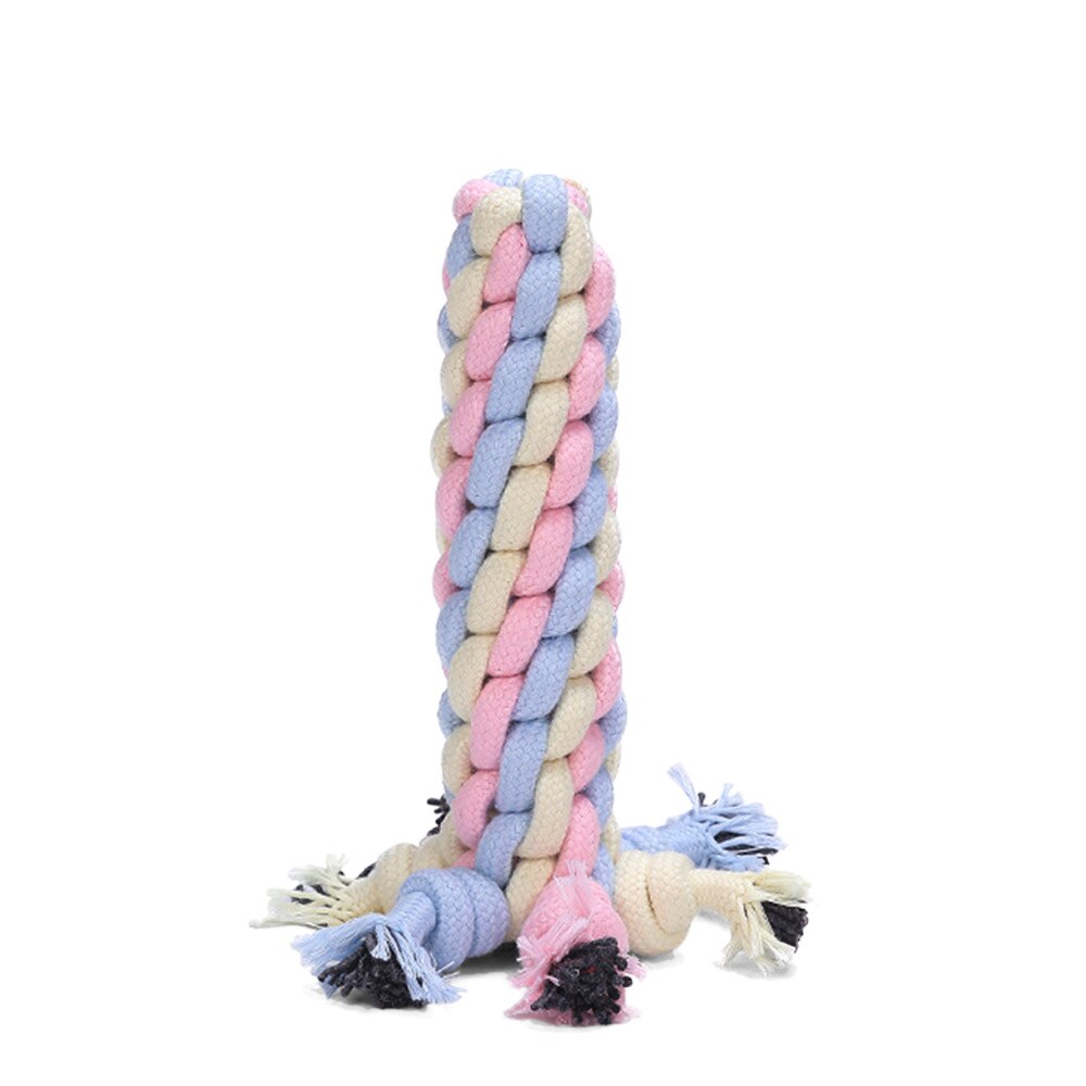Juguetes para mascotas, cuerda de algodón, gato, perro, nudos coloridos, juguetes para masticar, nudo, cachorro para mascotas, suministros para mascotas, perro, gato, cuerda de hueso trenzado duradera: 8