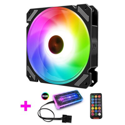 5V Rgb Fan 12Cm Voor Computer Case/Normale Of Music Control Ondersteuning Mobo 5V Aura Sync licht Ritme Stijl: 1 Fan Kit(Normal)