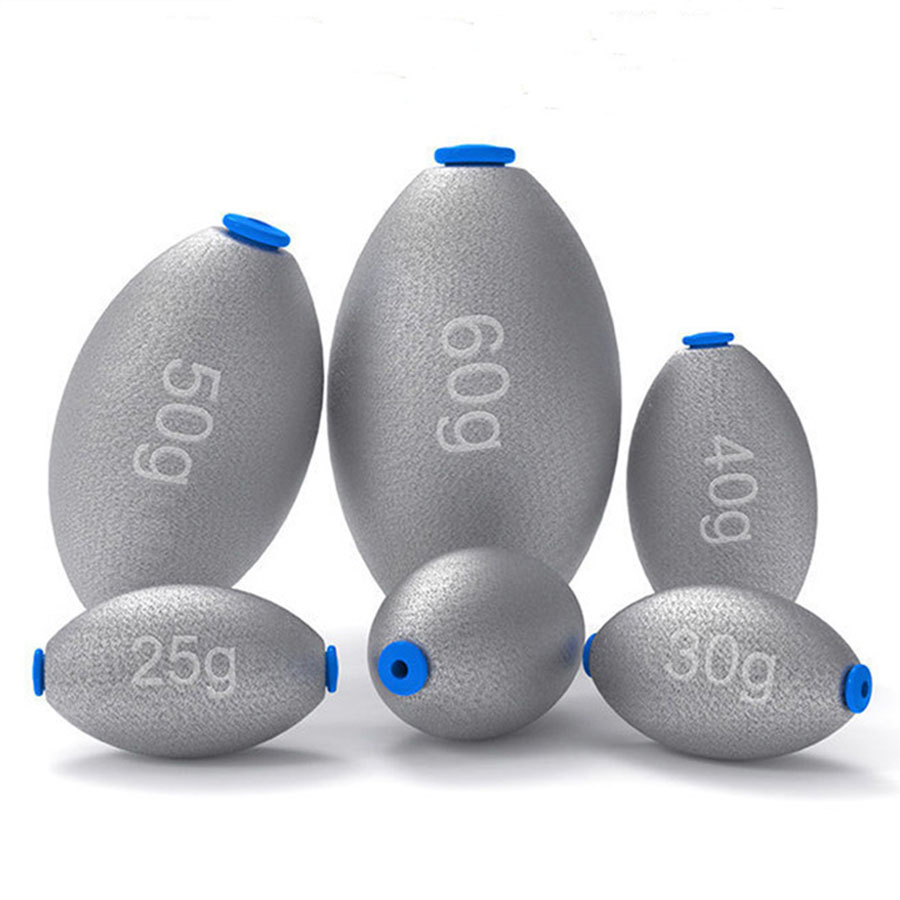 Plombs de pêche en forme d'olive, 3g-30g, 10 pièces, plombs de plate-forme, poids de pêche, évier de tir fendu, accessoires de matériel de pêche