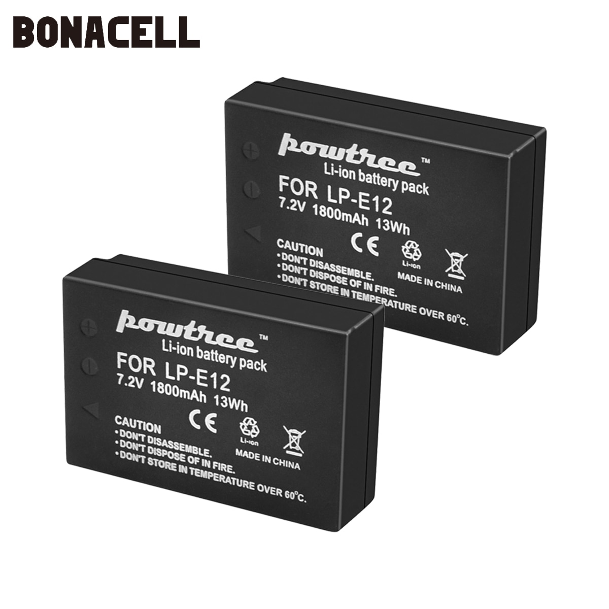Bonacell 1800mAh LP-E12 LPE12 LP E12 Camera Batterij Voor Canon EOS M10 Kus X7 Rebel SL1 EOS 100D DSLR batterij L50
