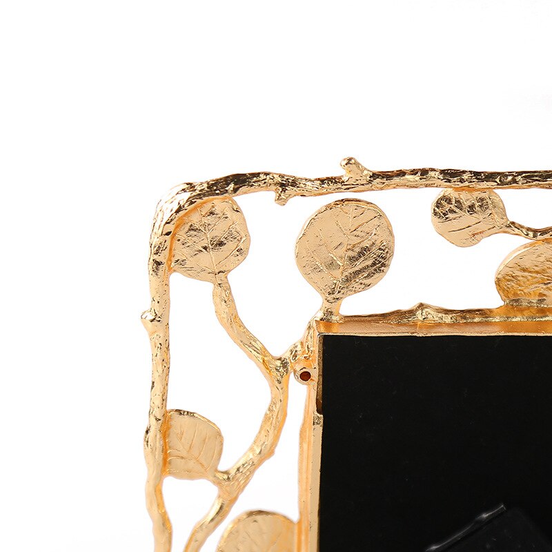 1PCS Northern Europe Photo Frame European Style Retro Gold Ginkgo Leaves 6 Inch 7 Inch Picture Frames