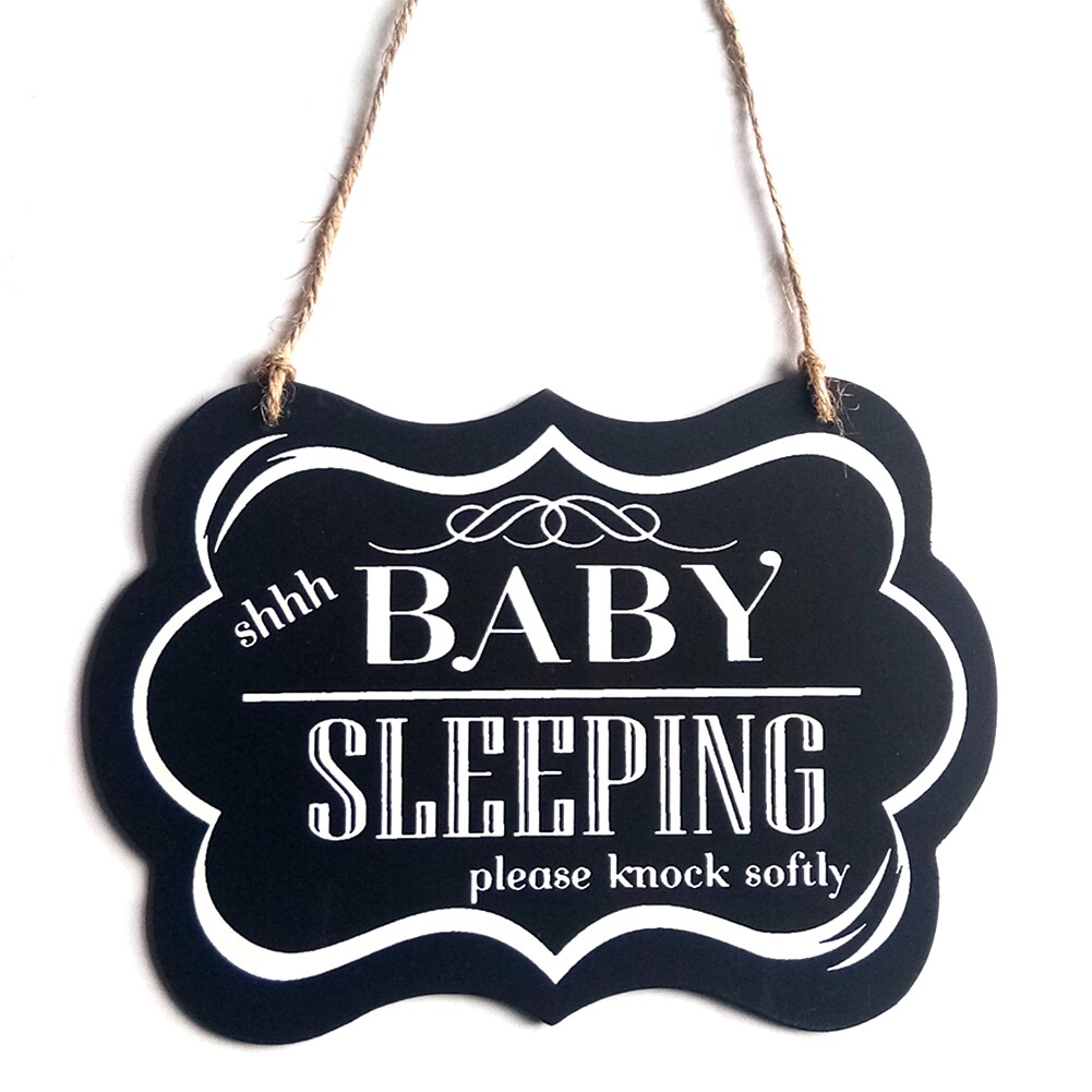 Baby sove skilt væg til hoveddør træ dekoration ornament børnehave engelske bogstaver hjem børnehave håndværk vintage