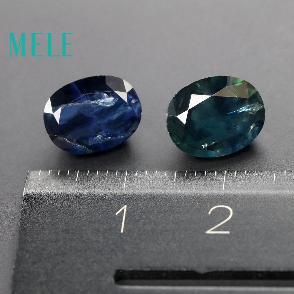 Natürliche Blaue Saphir lose edelstein für schmuck machen, 4*6-6*8mm oval cut 1-2ct 2 stücke feine schmuck DIYstones mit Hoher