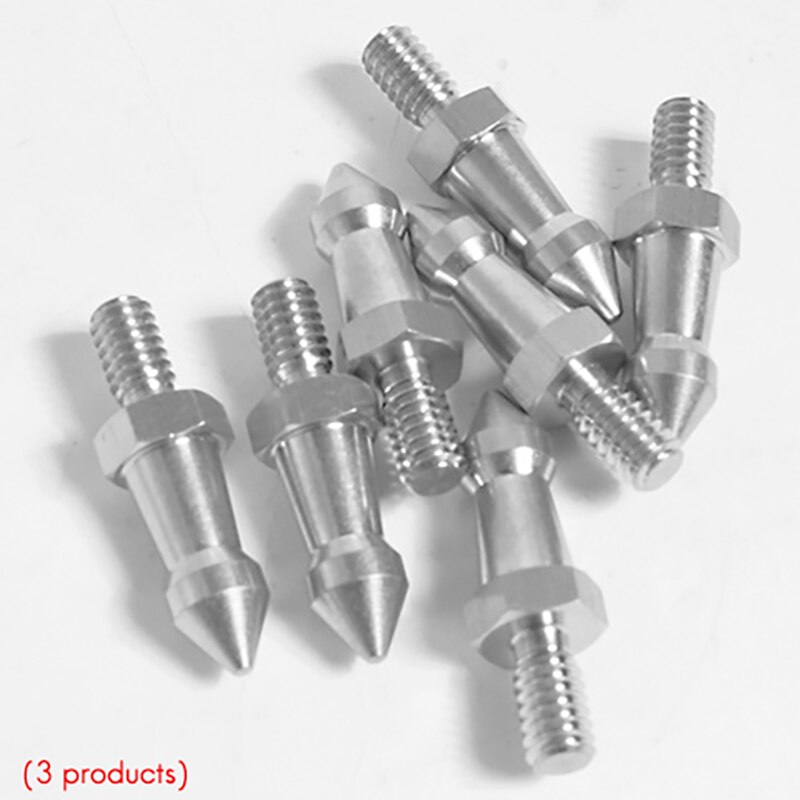 3Pcs 3/8 Inch Universele Rvs Voet Pad Mini Slr Camera Statief Plus Spikes Stalen Nagels