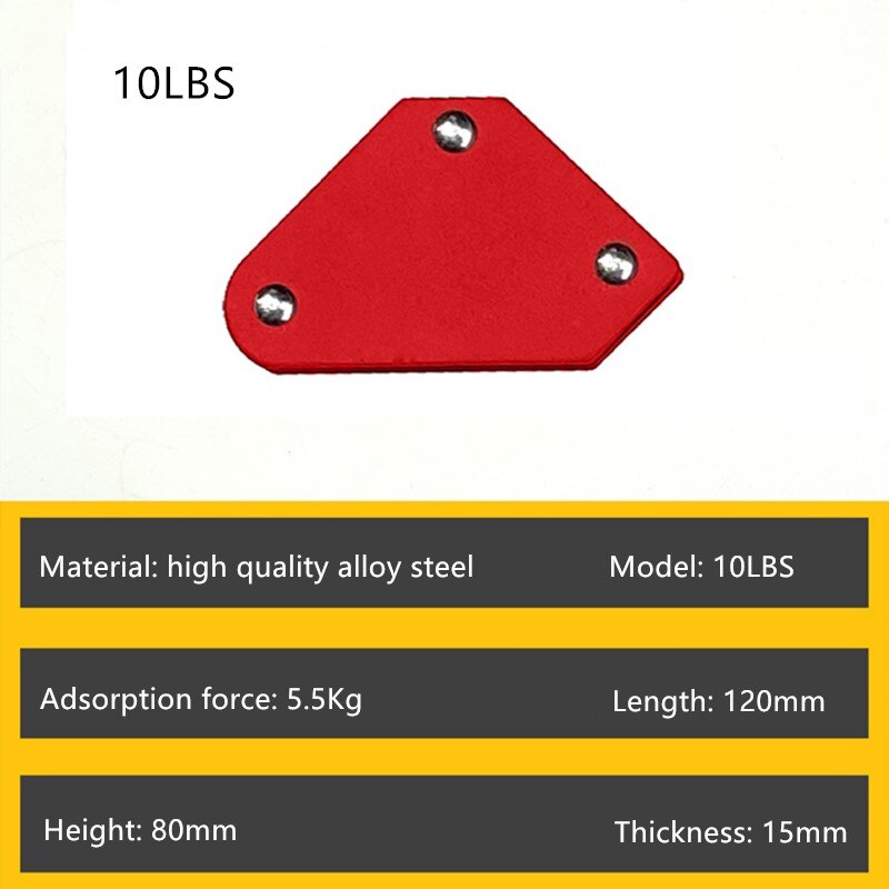 Triangle / Polygon Multi-angle Magnet Welding Holder Arrow Magnetic Clamp for Welding Magnet Rivet Process Tools 25/50/75LBS: Mini 10LBS