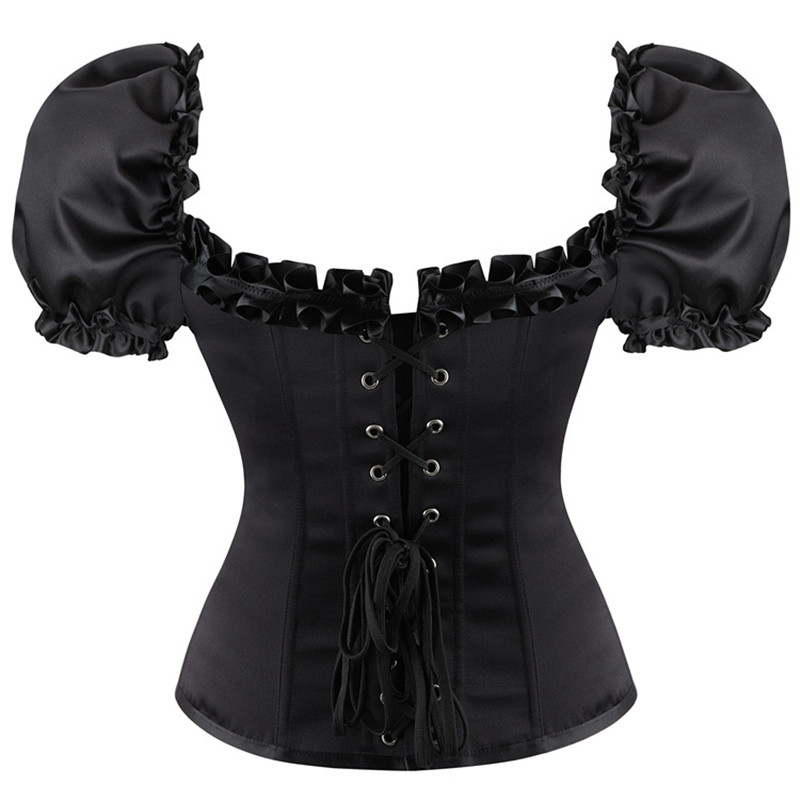 Corset grande taille, Costumes Burlesque, à lacets, bustier et Corsets, bretelles, manches, Vintage, Sexy