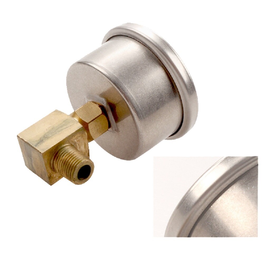 RESO--Fuel Pressure Liquid Filled Regulator Gauge Adapter Kit 0-100PSI Oil Press Gauge Fuel Gauge Universal Aluminum