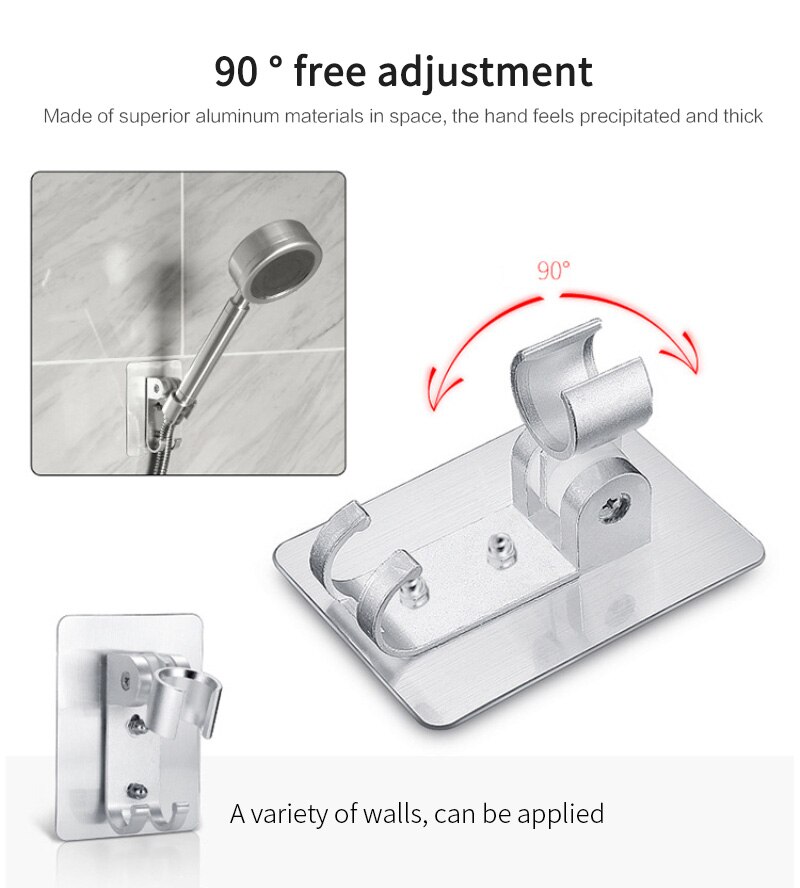 Shower Mounting Stand-Bracket-Holder Shower-Head-Fitting Mounted Bathroom-Accessories Hand-Held Nozzle Self-Adhesive Hooks Parts