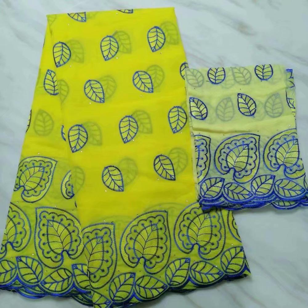 Bedst sælgende afrikanske perler voks blonde stof 5+2 yards nigeriansk broderi guipure blonde stof også oke til nigeriansk fest