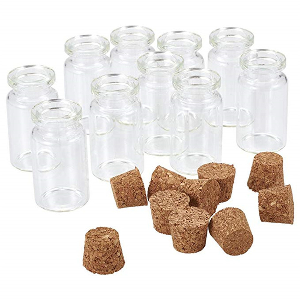 Mini Clear Glazen Pot Wishing Flessen Flesjes Met Kurk, kraal Sieraden Containers Maken Tampion Size 40X22Mm F60