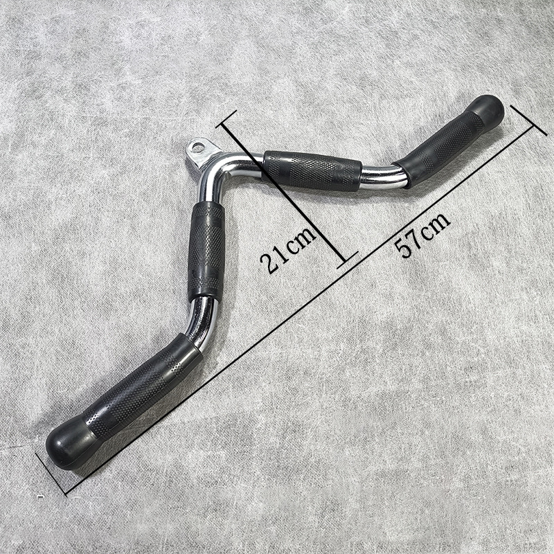 Fitness Lat tirer vers le bas poignée poignée antidérapante gymnastique poulie câble Machine accessoires aviron t-bar entraînements à domicile solide poignée barre: Rose