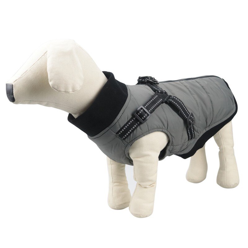 Autumn Winter Pet Cotton Vest Chest and Back Thickened Dog Coat High Collar Protection Pet Neck