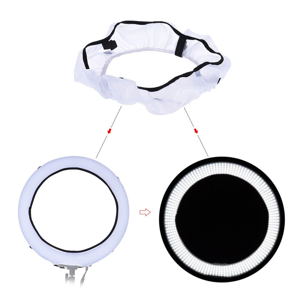 Andoer Fotografie Video Flash Speedlite Licht Zachte Flash Diffuser Doek voor Andoer LA-650D Elke 18 "Ring Fluorescerende Flitslicht
