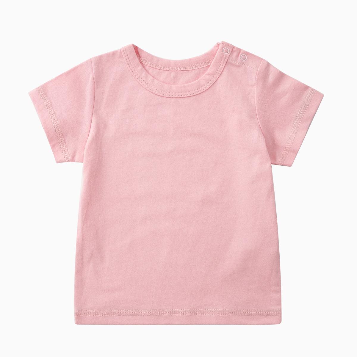 Short Sleeved Shirt 0-2y Boys And Girls Summer Casual T-shirt Toddler Girl Tops Kids Boy T-shirt Cotton Clothing Baby Boy Tops