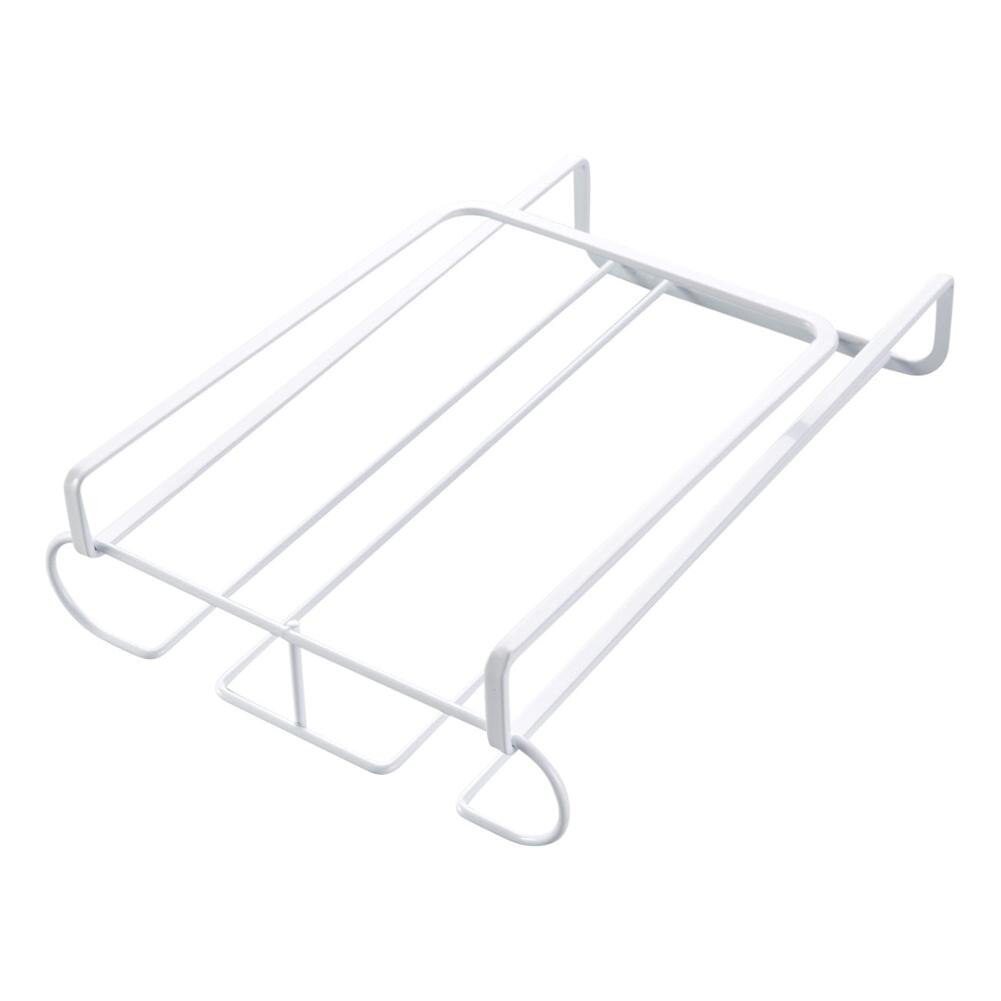 Bar henger hylle vin glass rack nyttig rustfritt stål vin rack for holder glass oppbevaring bar kjøkken 6-9 kopper hengende: Dobbelt