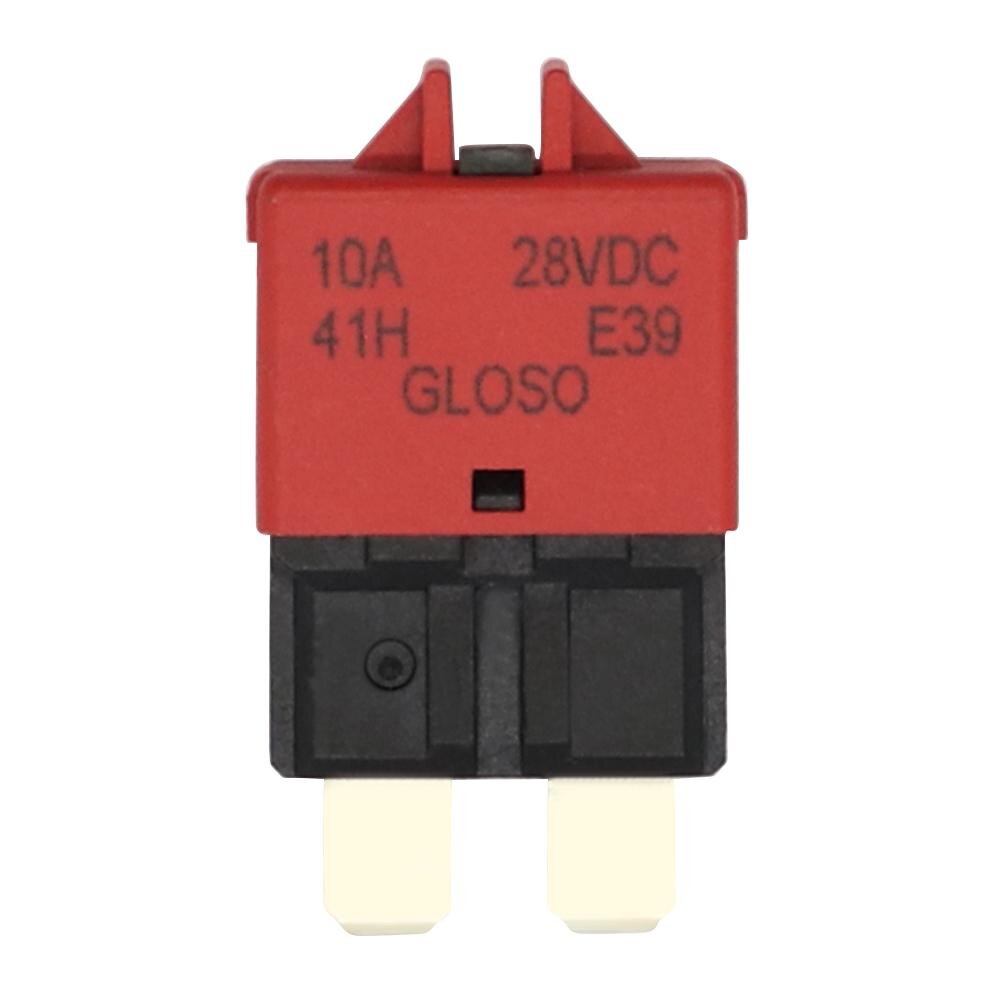 VODOOL DC28V 5A/7.5A/10A/20A/25A/30A Manual Reset Fuse Adapter ATC Circuit Breaker Blade Fuse For Car Truck Boat Marine Vehicle: 10A Red
