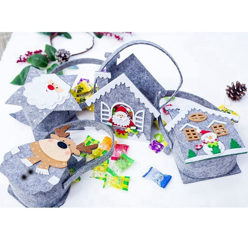 Neue Jahr Weihnachten Dekoration Süssigkeit Kleine Trage Tasche Filz Tuch Lagerung Taschen Einkaufen Einkaufszentrum Wohnkultur Süssigkeit Tasche Anhänger