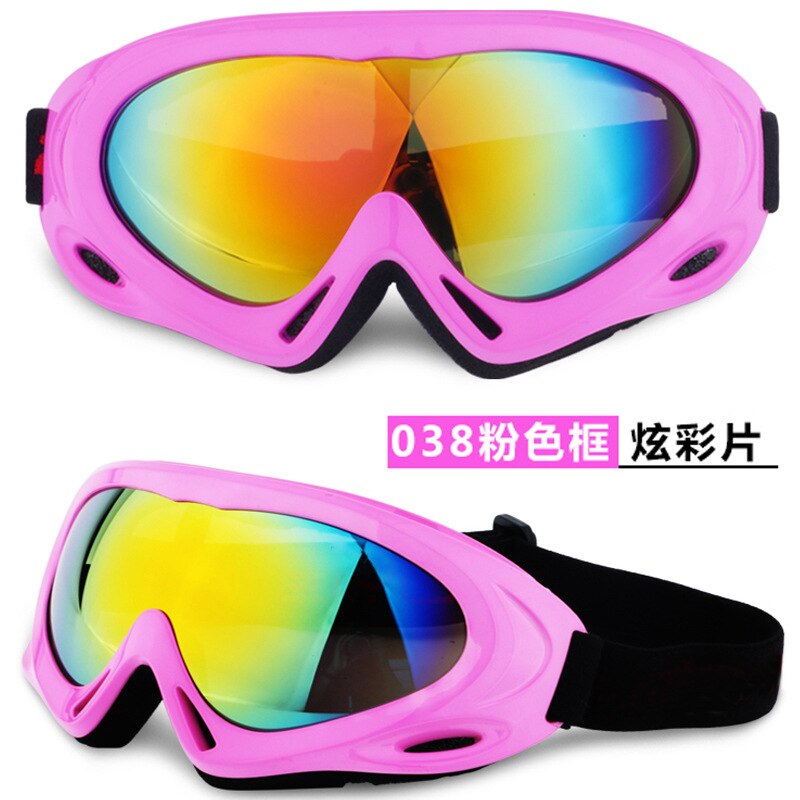 Unisex kinderskibrillen volwassenen outdoor rijbrillen bergbeklimmen sneeuwbrillen heren en dames: Roze