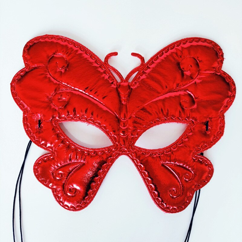 10pcs Women's Butterfly Mask Costume Accessory Halloween Party Cute Dress Up Black Silver Red Gold Easter: green
