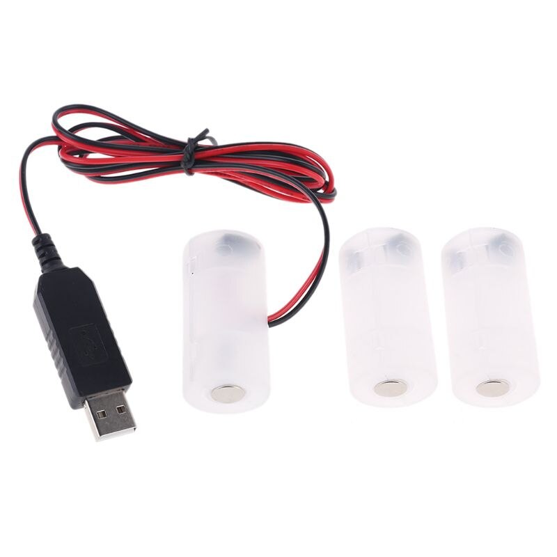 LR14 C Battery Eliminator USB Power Supply Replace 1 to 4pcs 1.5V C Cell Battery 634B: 3C