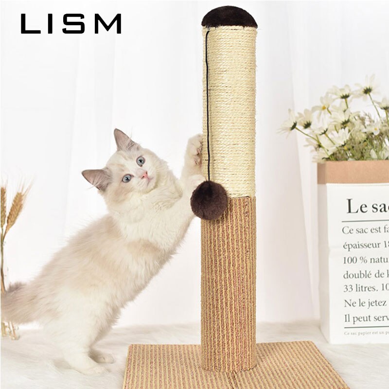 Cat Tree Sisal Rope Climbing Frame Cats Scratching Post Detachable Cat Scratcher Board Plush Toys For Cats Kitten Grinding Claw